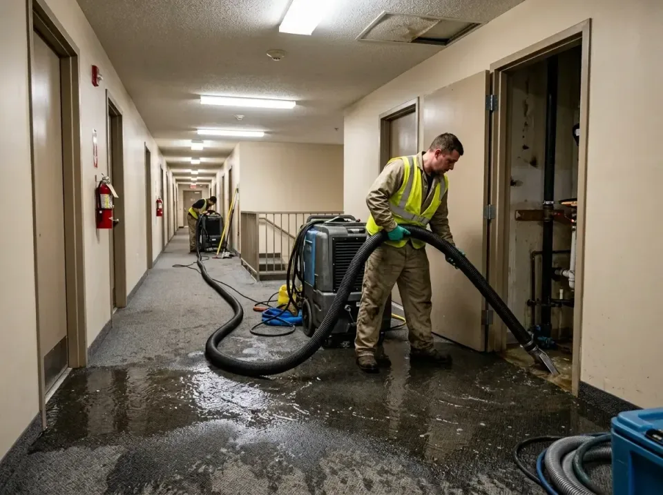 multi-unit-apartment-hallway-f-005 — frequently asked questions, Emergency Burst Pipe Water Extraction & Removal in Lattingt…